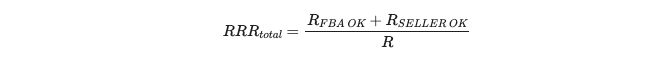 Total Return Recovery Rate formula